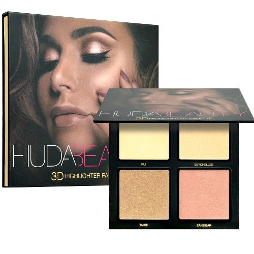 Huda beauty 3d highlighter 2025 palette how to use